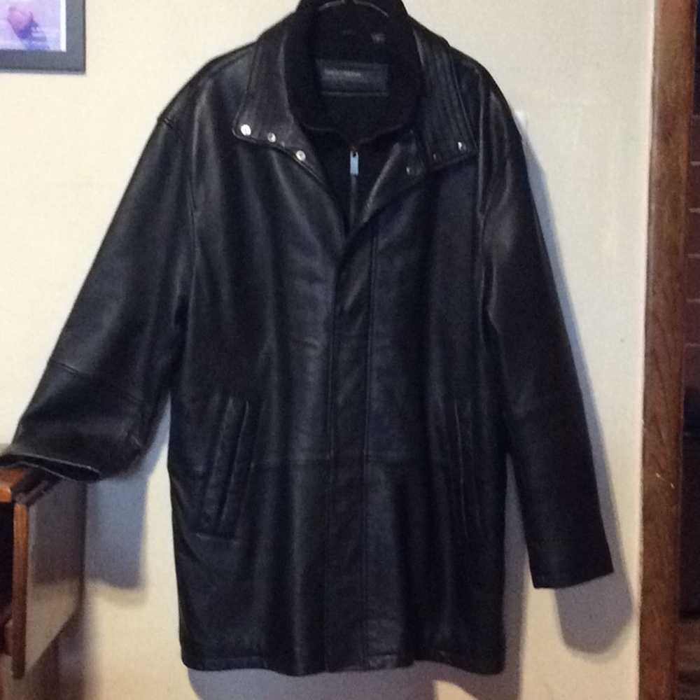 Men’s Perry Ellis Portfolio Quality Soft Leather Jacket Size XL